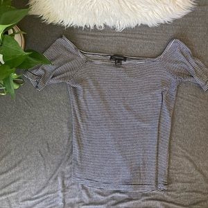 Black and White Crop Top